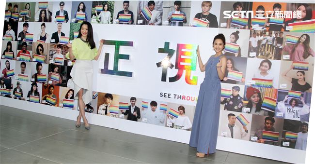 楊丞琳、曲家瑞出席See through 正視不再恐同特展，並透過不同平台替同志朋友發聲。（記者邱榮吉/攝影）
