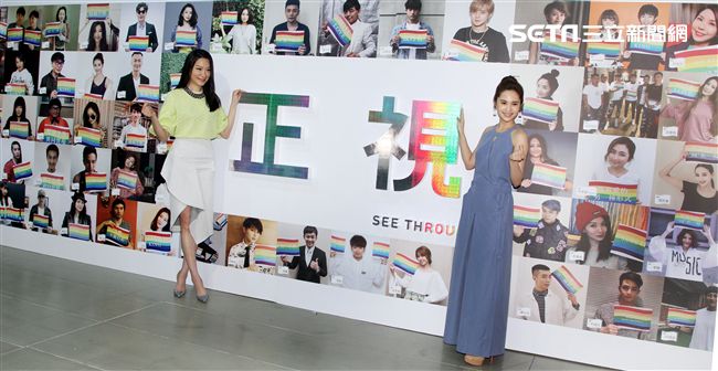 楊丞琳、曲家瑞出席See through 正視不再恐同特展，並透過不同平台替同志朋友發聲。（記者邱榮吉/攝影）