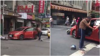 駕駛爆打中年阿伯　頭破血流滴滿地
