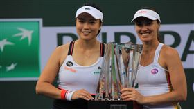 詹詠然,辛吉絲,印地安泉公開賽,女雙,冠軍
圖／中央社