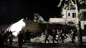 希臘，火車脫軌（圖／美聯社／達志影像）