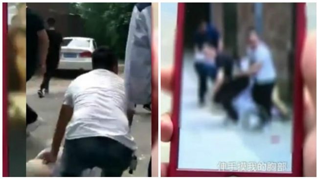 獸男群忍不住…伴娘遭伴郎團撲倒硬上