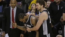 Kawhi Leonard與Pau Gasol（ap）