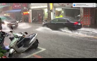 根本颱風！中和民享街積水10公分