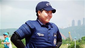 劉柏君擔任開球嘉賓（圖／中信兄弟提供）