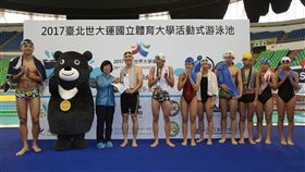 世大運活動式游泳池正式啟用。（圖／世大運提供）