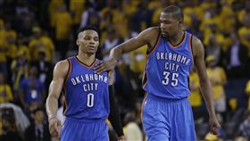 Kevin Durant與Russell Westbrook(ap)