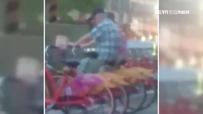 阿伯94狂！空踩Ubike當健身房