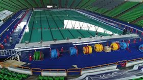 世大運活動式游泳池（圖／翻攝柯文哲臉書）