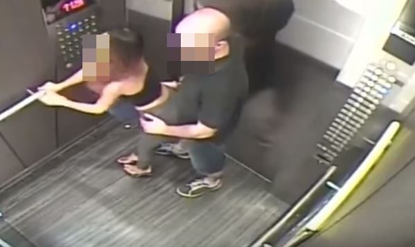 女貼男扭臀調情　下一幕卻讓網友心疼