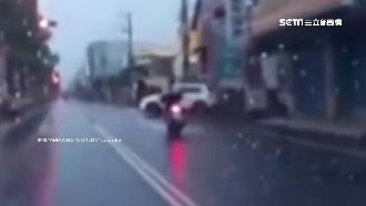 騎士闖紅燈車禍　旁觀駕駛嗨喊撞下去
