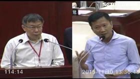 柯文哲、李慶鋒（翻攝自市議會直播）