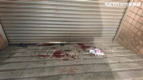 林女墜落一樓地下室停車場出入口當場失去生命跡象。（圖／翻攝畫面）