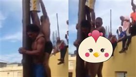 外國人挑戰疊羅漢/秒拍