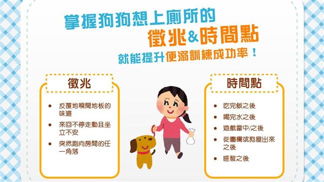 掌握狗狗便溺時機　廁所訓練成功率大