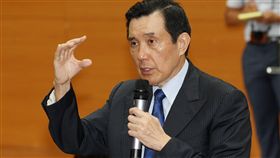 前總統馬英九24日應邀出席台灣科技大學，專題演講「我國兩岸、國防、外交應有的大戰略」。中央社記者張皓安攝