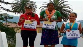 馬拉松,墨西哥,涼鞋,短裙,慢跑鞋,Tarahumara,María Lorena Ramírez　圖／翻攝自臉書