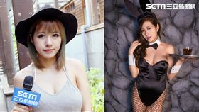 「魅力女神」咖滋咪在角色扮演時，為忠於原角色性感尺度無極限。（組合圖／龐文宏攝影／強勢娛樂提供）