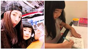 曹格女兒Grace畫了隻豹 被讚太厲害 圖／翻攝自速玲媽咪臉書