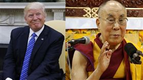 美國總統川普、達賴喇嘛（合成圖／路透社／達志影像）