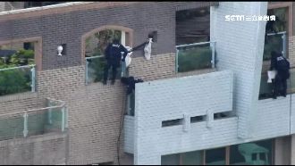 「十樓高」垂降破窗　勇警逮詐騙集團