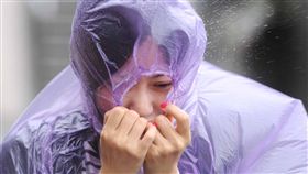 梅姬,颱風,雨衣,強風,下雨,大雨,路人（圖／中央社） 16:9裁圖