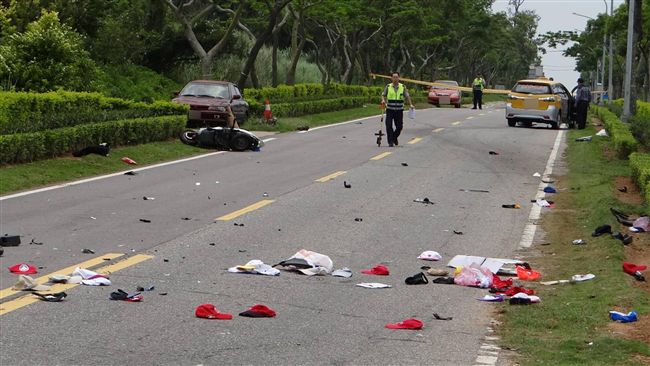 金門重大車禍　父騎重機載子遭撞雙亡