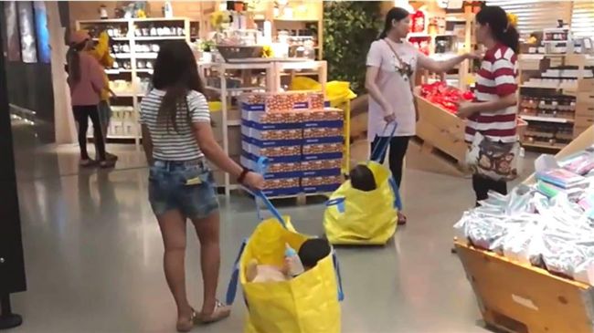 最新功能？她們這樣用IKEA購物袋