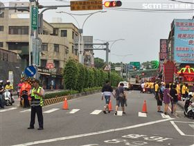 警方進行交管。（圖／翻攝畫面）