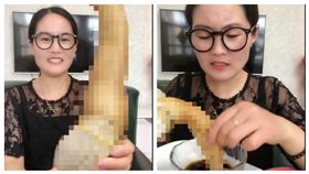 ▲海豚姐姐直播吃海鮮讓人想歪。（圖／翻攝自美拍）
http://www.meipai.com/media/758379630