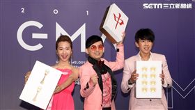 第28屆金曲獎頒獎典禮暨星光大道主持人黃子佼、Dennis (區耕祥)、 Lulu (黃路梓茵)亮相。（記者邱榮吉/攝影）