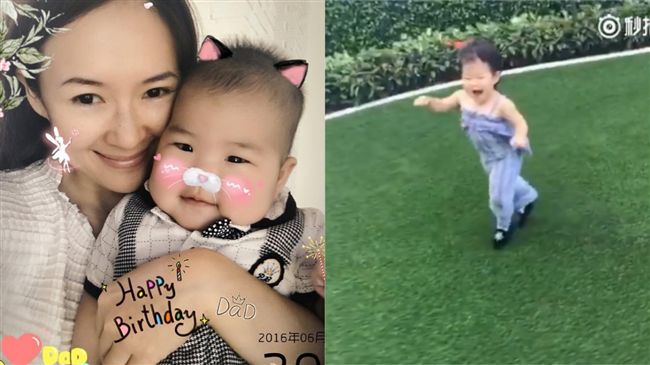 章子怡愛女長大了！草地狂奔萌翻網友
