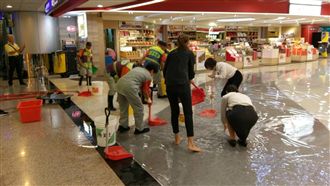 桃機又淹了！二航禮品大街嚴重積水