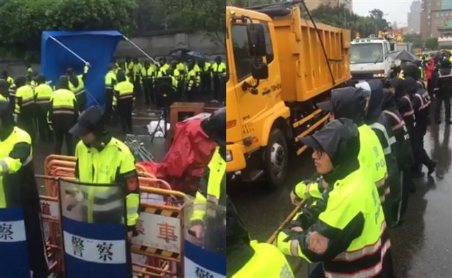 原民凱道駐紮　優勢警力趁大雨強拆