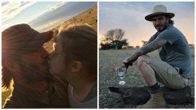 比夕陽還閃！貝克漢非洲甜吻前世情人