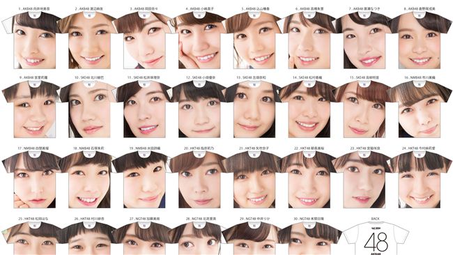 AKB48推新週邊　整張臉印衣服上
