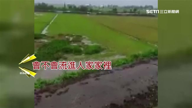 稻田被暴雨淹沒　如泥流般瞬間位移