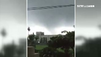 影／暴雨水淹彰化　溪州還驚見龍捲風