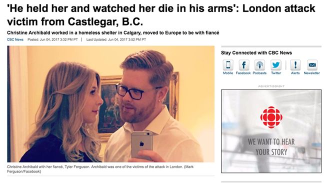 牽手散步遇恐攻　正妹死在未婚夫懷裡