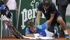 ▲瓦文卡在比賽中曾喊了治療暫停。（圖／美聯社／達志影像）