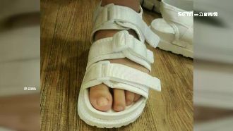 網購涼鞋實品差很大　網友：石膏鞋嗎