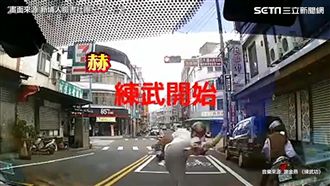 怪大叔好忙！紅燈停車就地練武功