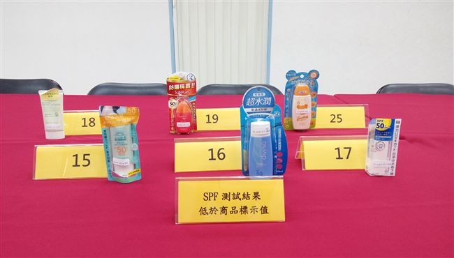 防曬乳6件係數不符　知名品牌在列