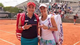 詹詠然,辛吉絲,Martina Hingis（圖／取自詹詠然臉書）