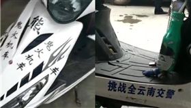 雲南,飆車族,屁孩,改裝,直播,貼紙,交警　圖／翻攝自雲南網