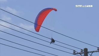 飛行傘玩家掠過電線　急降省道旁空地