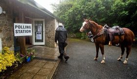 英國國會寵物投票（圖／翻攝自推特）
https://twitter.com/search?q=%23DogsAtPollingstations&src=typd