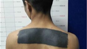 刺青,紋身,刮刮樂,大陸,四川,嫌犯,帶魚　圖／翻攝自微博