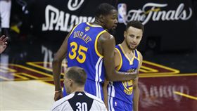 ▲勇士Durant和Curry。（圖／美聯社／達志影像）