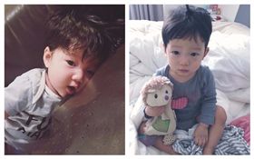 Lucy終於把頭髮放下　一秒變哥哥（組圖／翻攝自隋棠臉書）